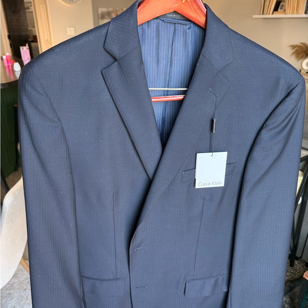Calvin Klein Men's Dark Blue Suit Jacket